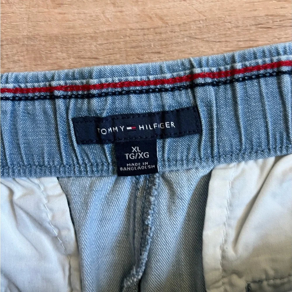 Tommy Hilfiger Light Blue Denim Tie-Waist Skirt